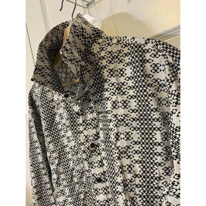 Bristol & Bull Men’s Sz XL Black White Geometric Shirt‎